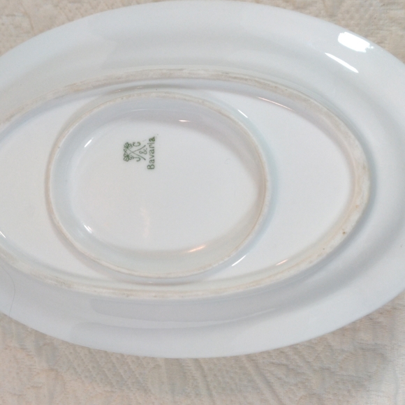 J&C Bavarian Hand-painted Rose Gravy Boat Gold Trim - Picture 12 of 12